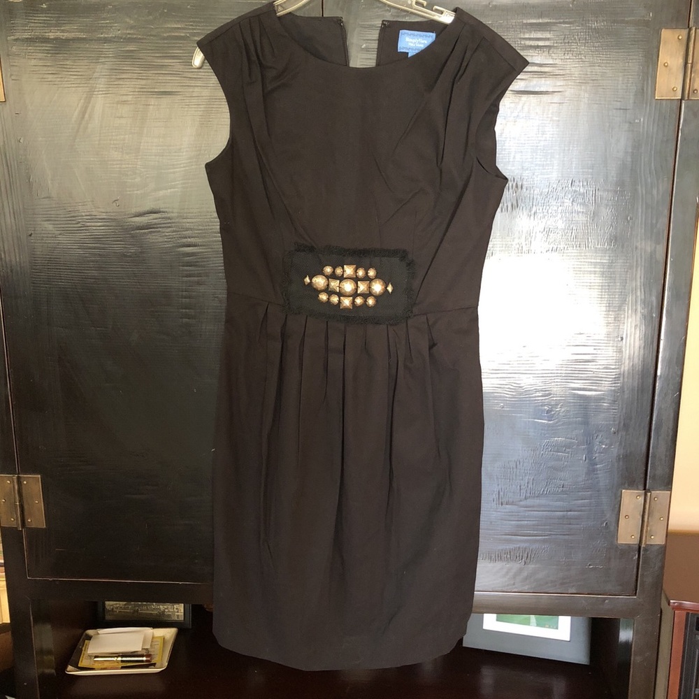 Vera Wang black dress with embellishments size 4